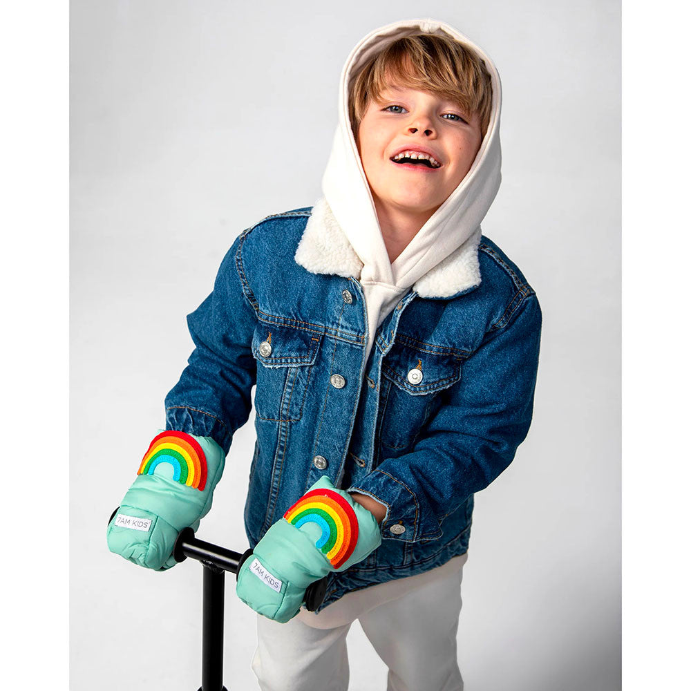 7AM Enfant HMK Warmmuffs Kids in Rainbow Applique- Bambi Baby