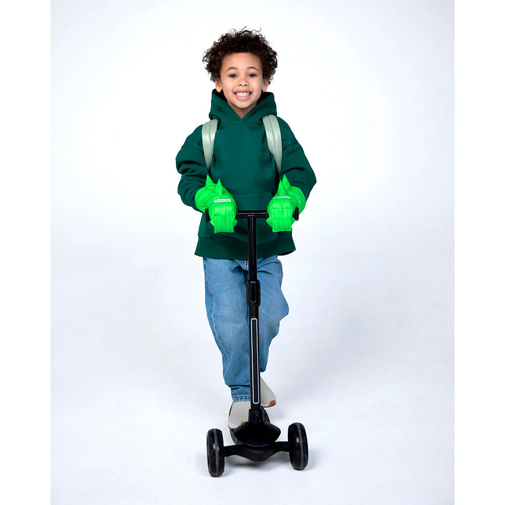 7AM Enfant HMK Warmmuffs Kids in Green Dino- Bambi Baby