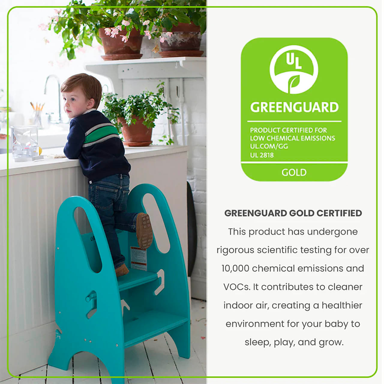 Little Partners 3-in-1 Growing Step Stool - Turquoise- Bambi Baby