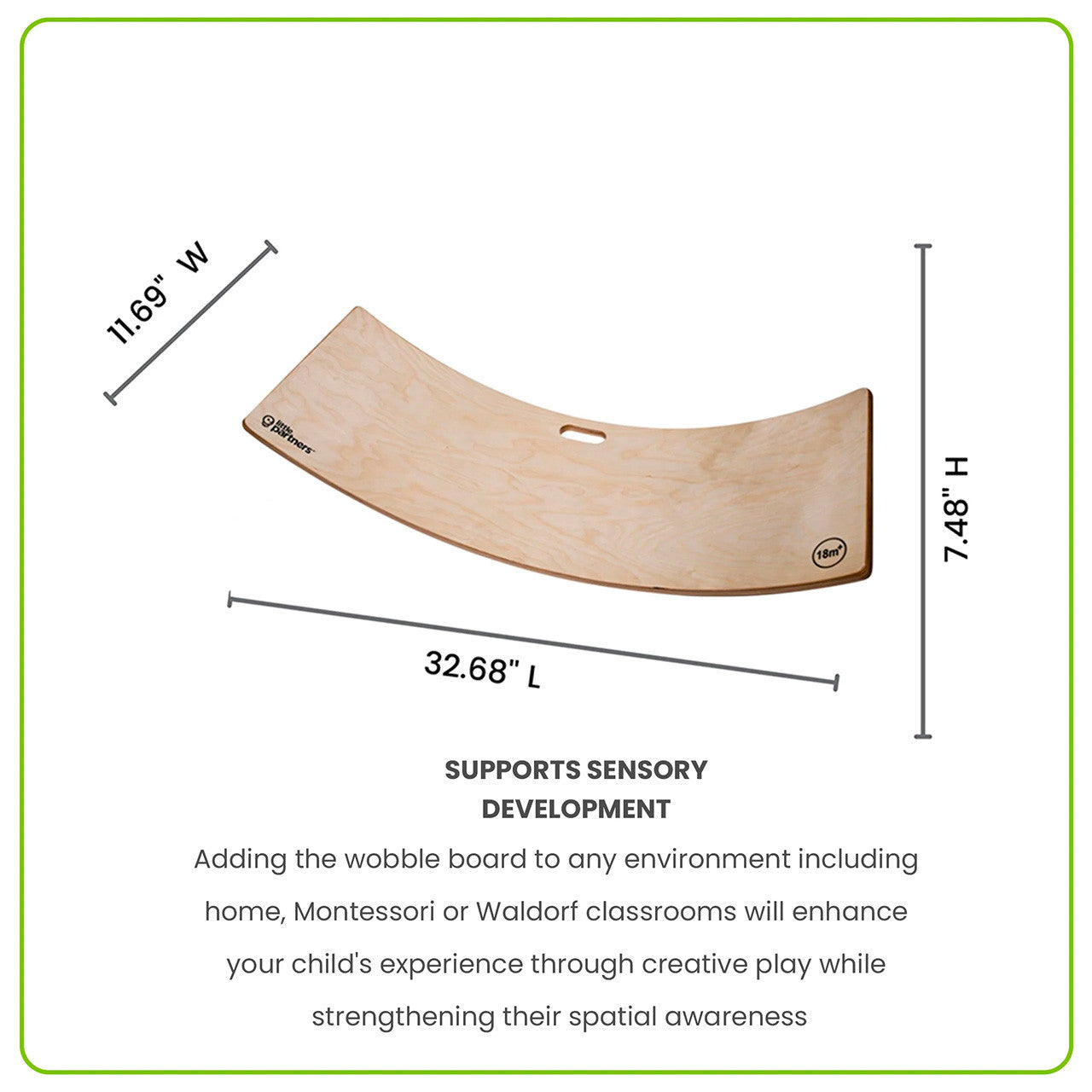 Little Partners Wobble Board - Natural- Bambi Baby