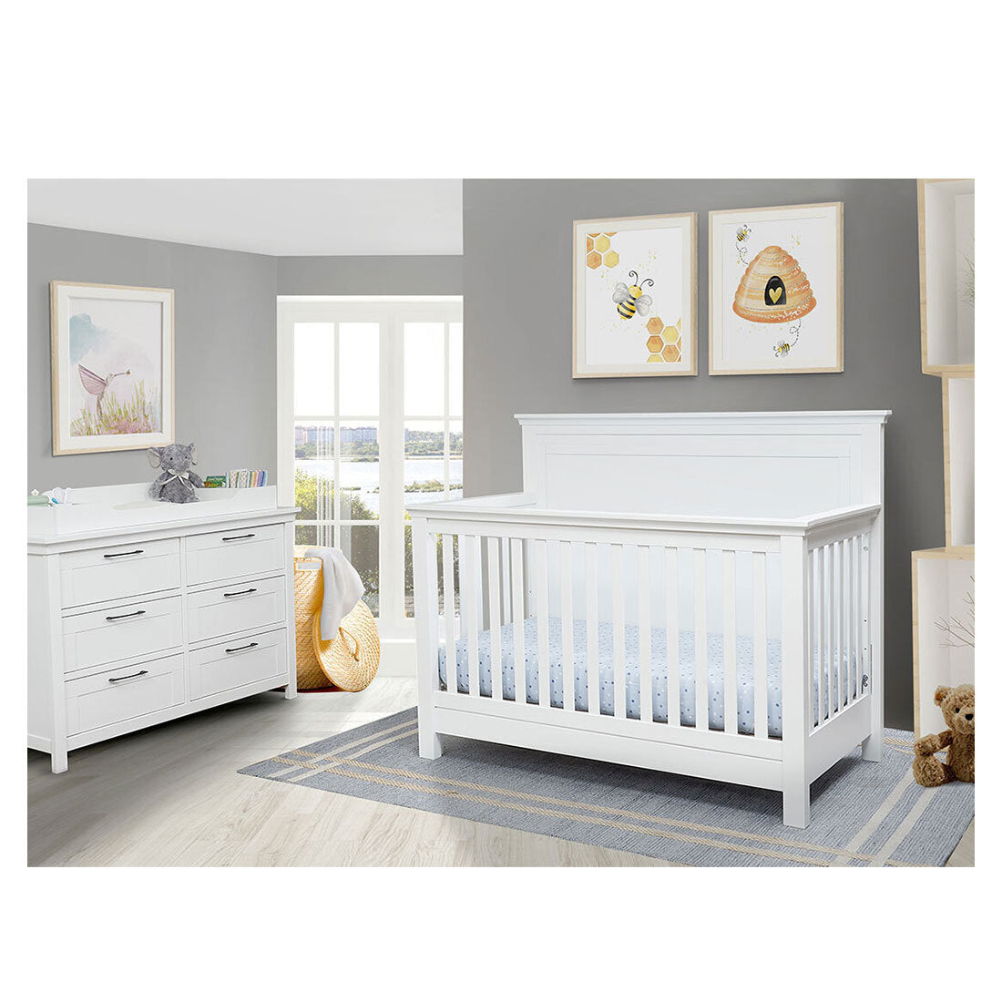 Sorelle Luna Groupage Set (Crib, Double Dresser and Topper)- Bambi Baby