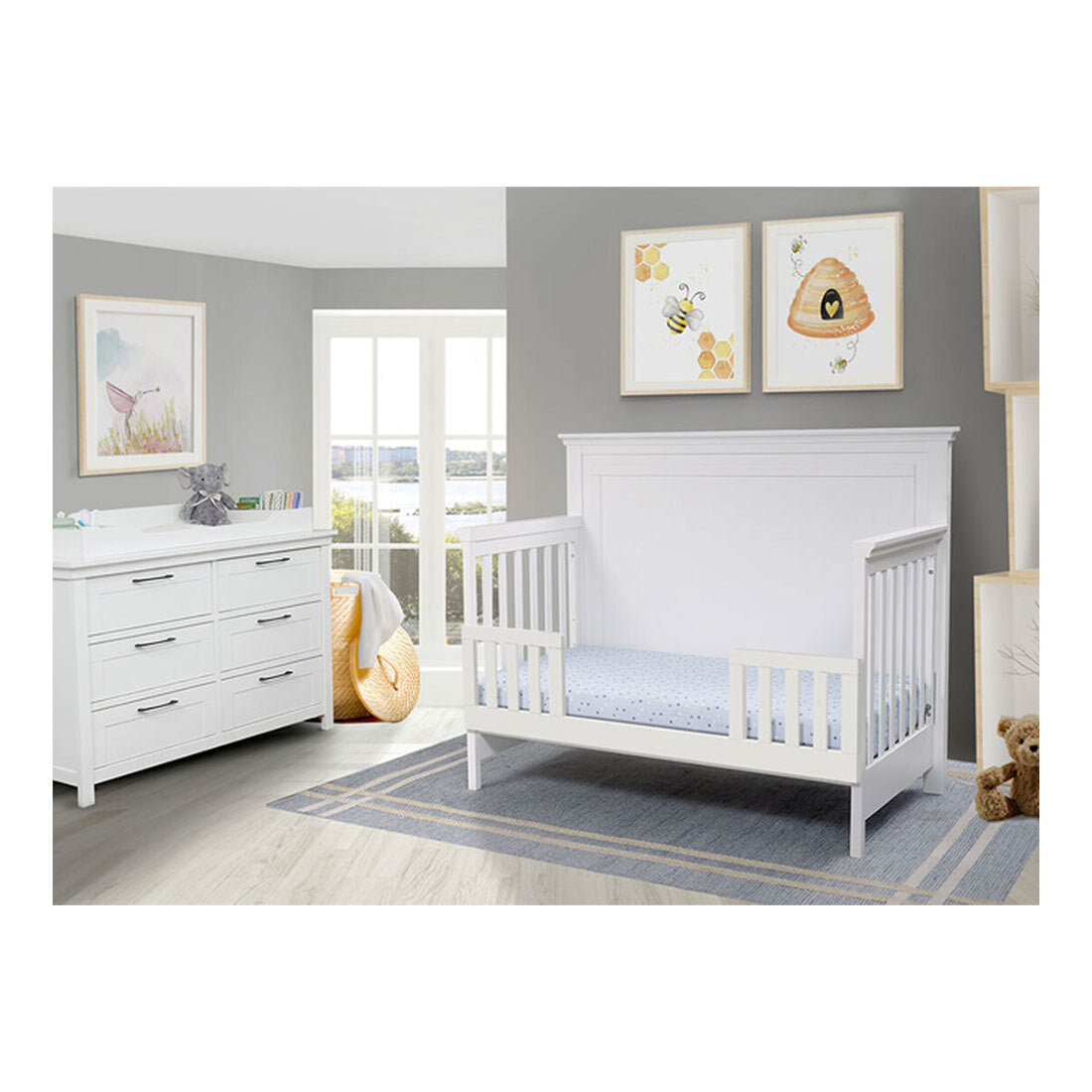 Sorelle Luna Groupage Set (Crib, Double Dresser and Topper)- Bambi Baby