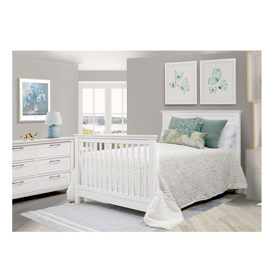 Sorelle Luna Groupage Set (Crib, Double Dresser and Topper)- Bambi Baby
