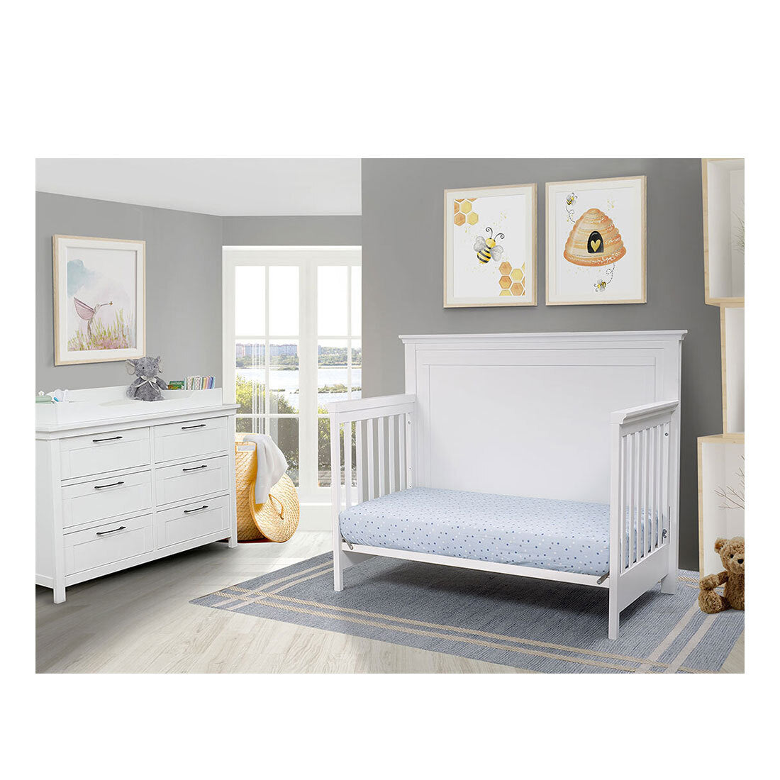 Sorelle Luna Groupage Set (Crib, Double Dresser and Topper)- Bambi Baby