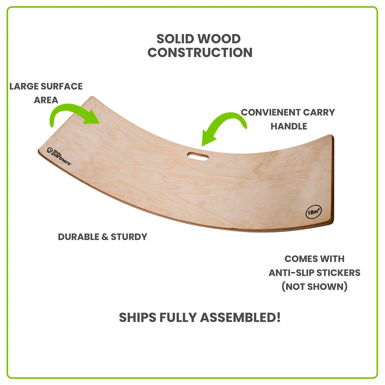 Little Partners Wobble Board - Natural- Bambi Baby