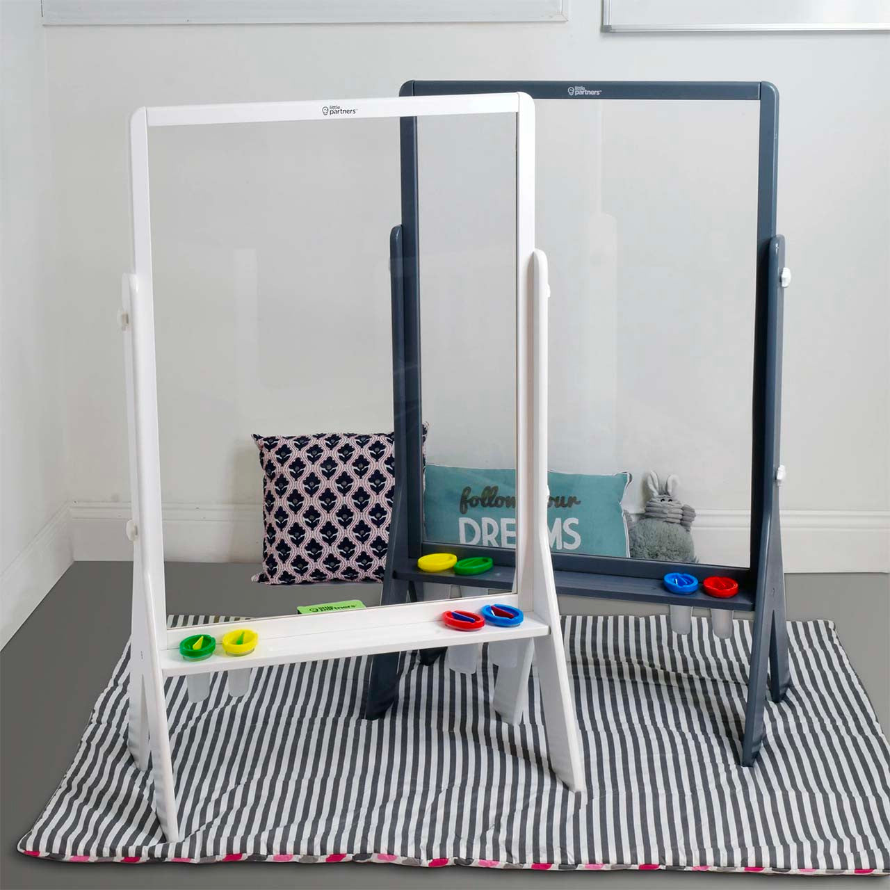 Little Partners Peek-A-Boo Adjustable Height Art Easel - Earl Grey- Bambi Baby