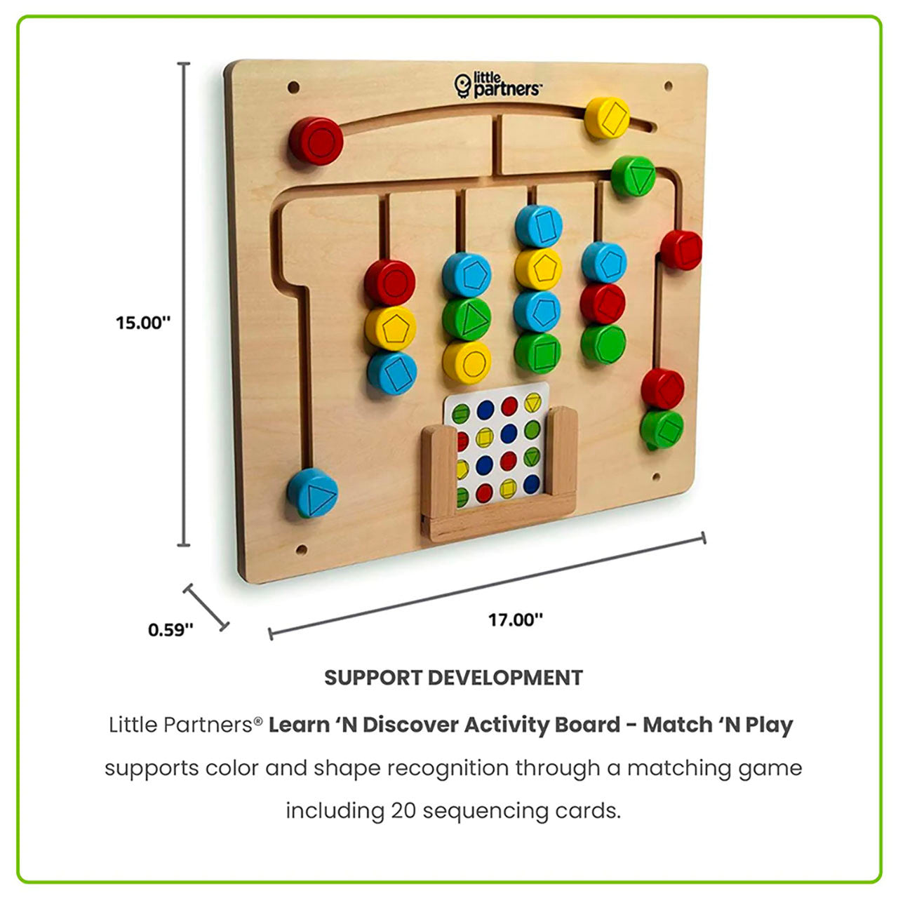 Little Partners Developmental Activity Boards for Original and LTD Edition Learning Towers  - Match N Play- Bambi Baby