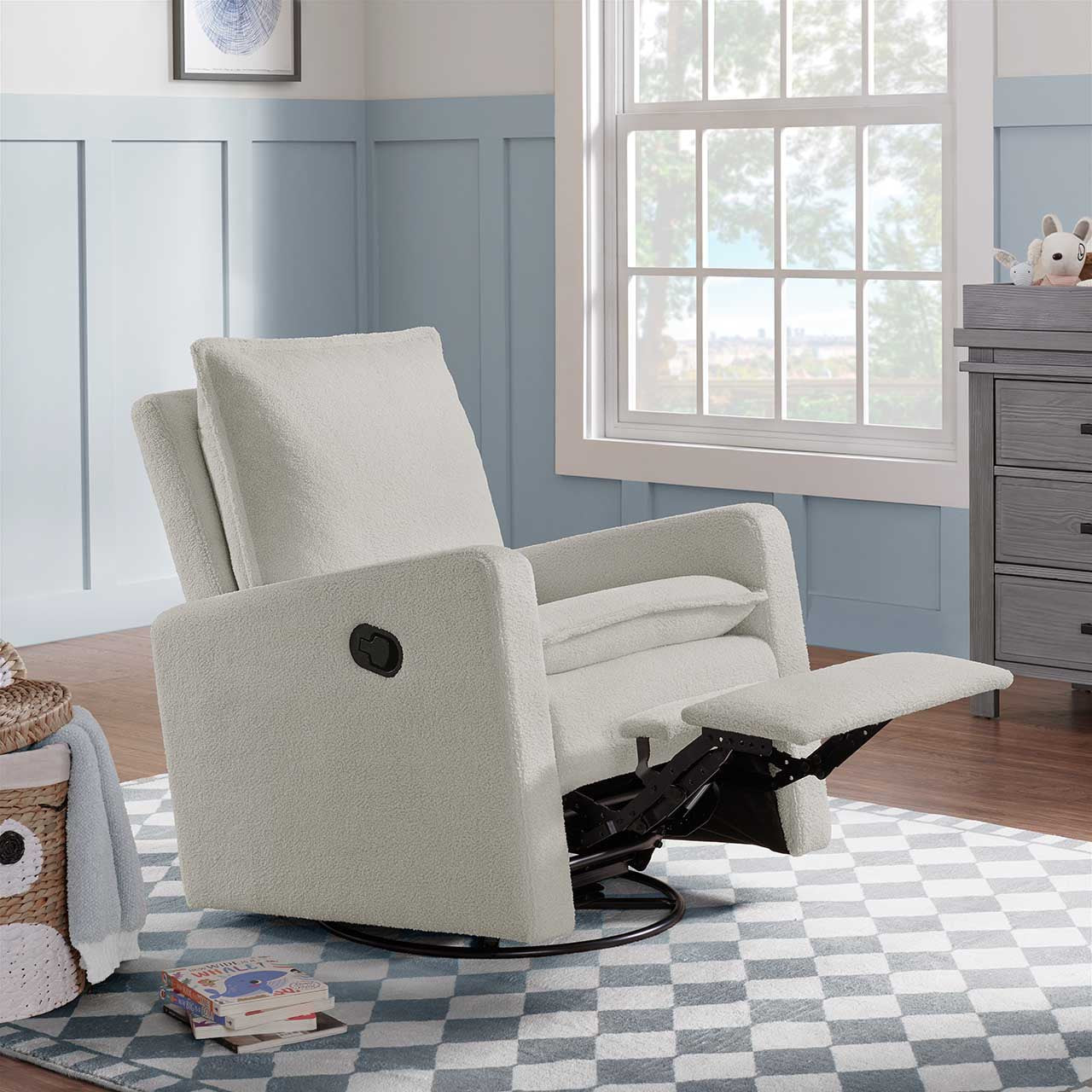 Oxford Baby Uptown Swivel Nursery Rocker/Recliner- Bambi Baby