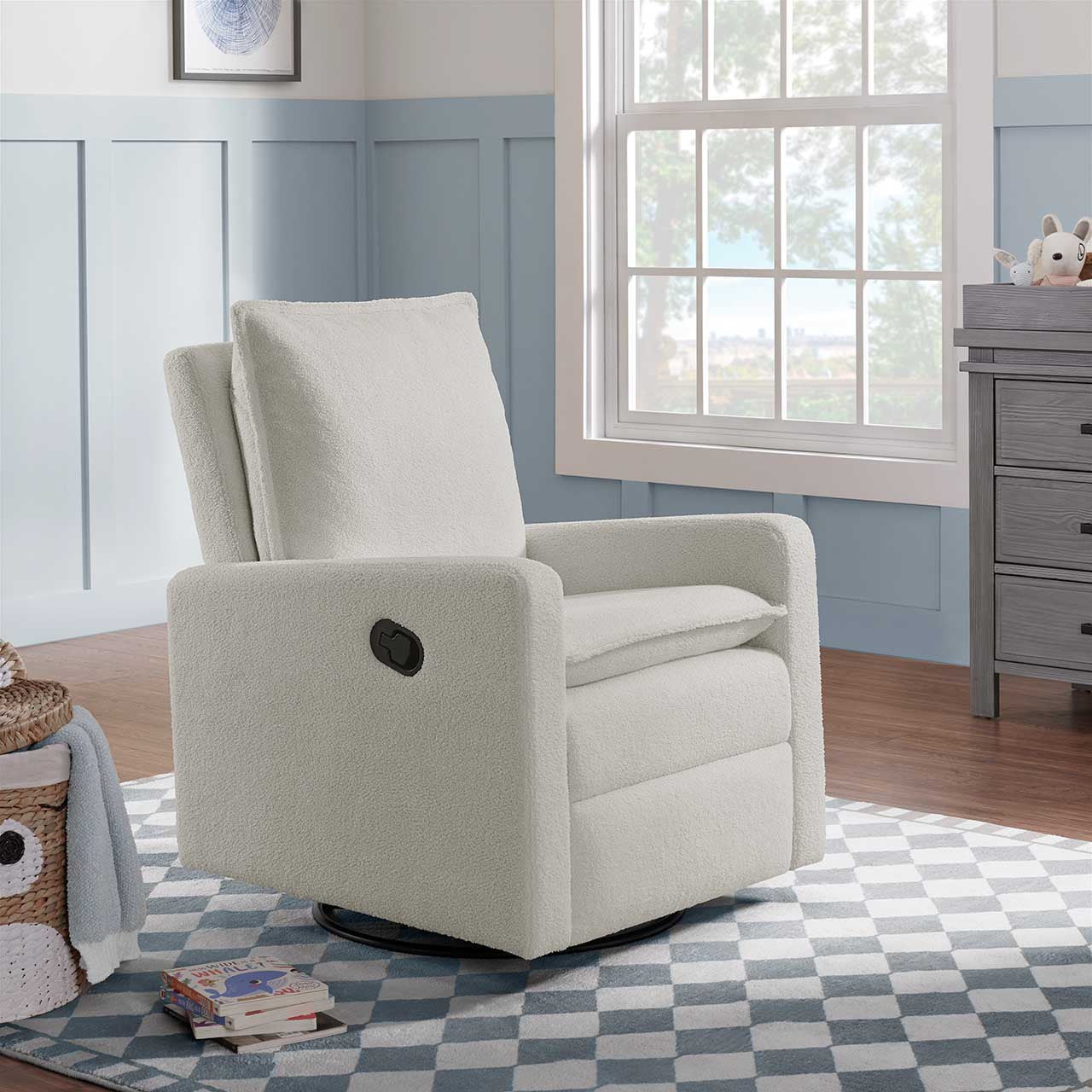 Oxford Baby Uptown Swivel Nursery Rocker/Recliner- Bambi Baby