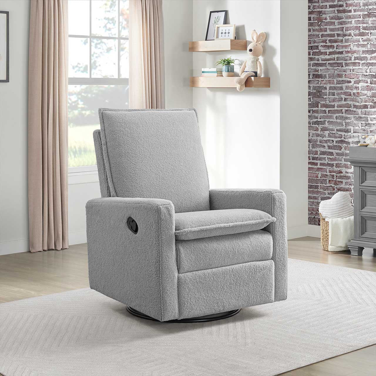 Cadeira de balanço/reclinável giratória Oxford Baby Uptown Nursery- Bambi Baby