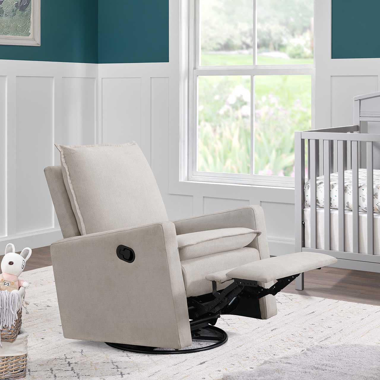 Oxford Baby Uptown Swivel Nursery Rocker/Recliner- Bambi Baby
