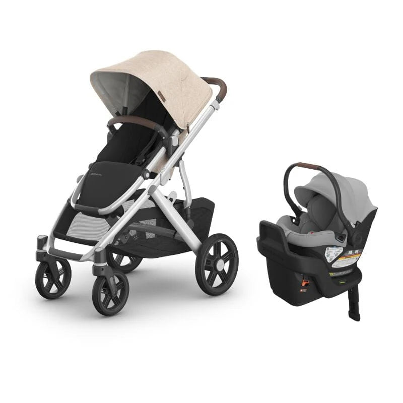 UPPAbaby Vista V3 From Birth Single Travel System (Stroller + Aria Infant Car Seat)- Bambi Baby