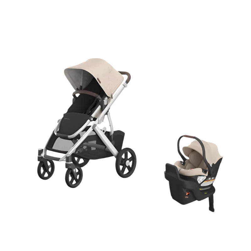 UPPAbaby Vista V3 From Birth Single Travel System (Stroller + Aria Infant Car Seat)- Bambi Baby