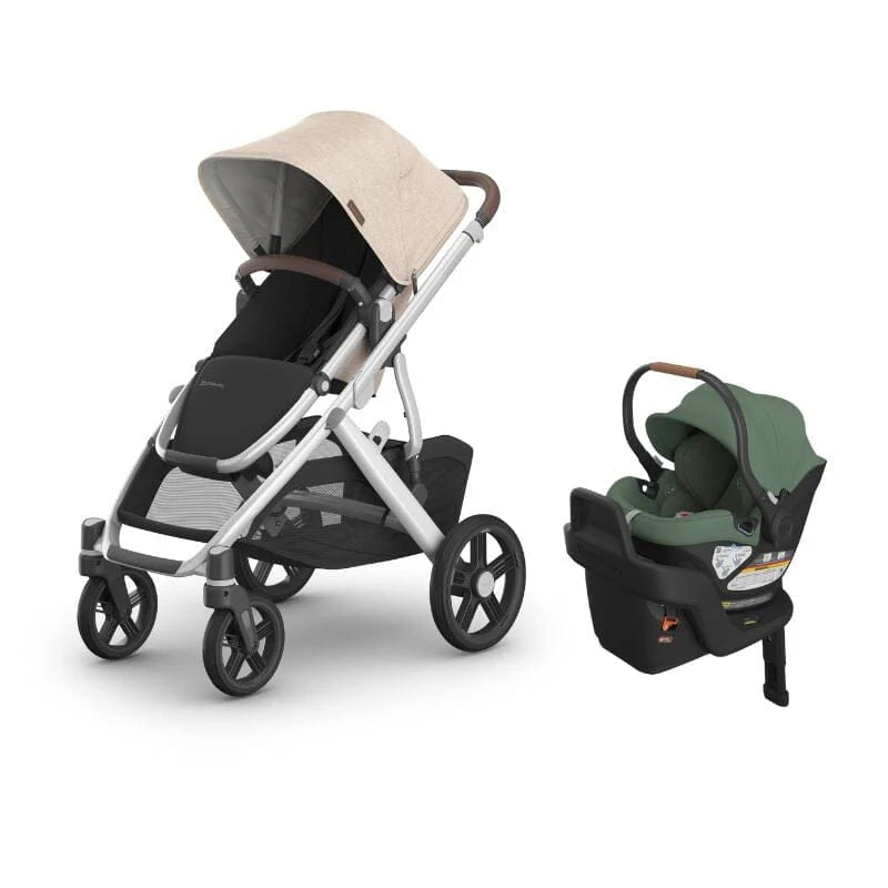 UPPAbaby Vista V3 From Birth Single Travel System (Stroller + Aria Infant Car Seat)- Bambi Baby