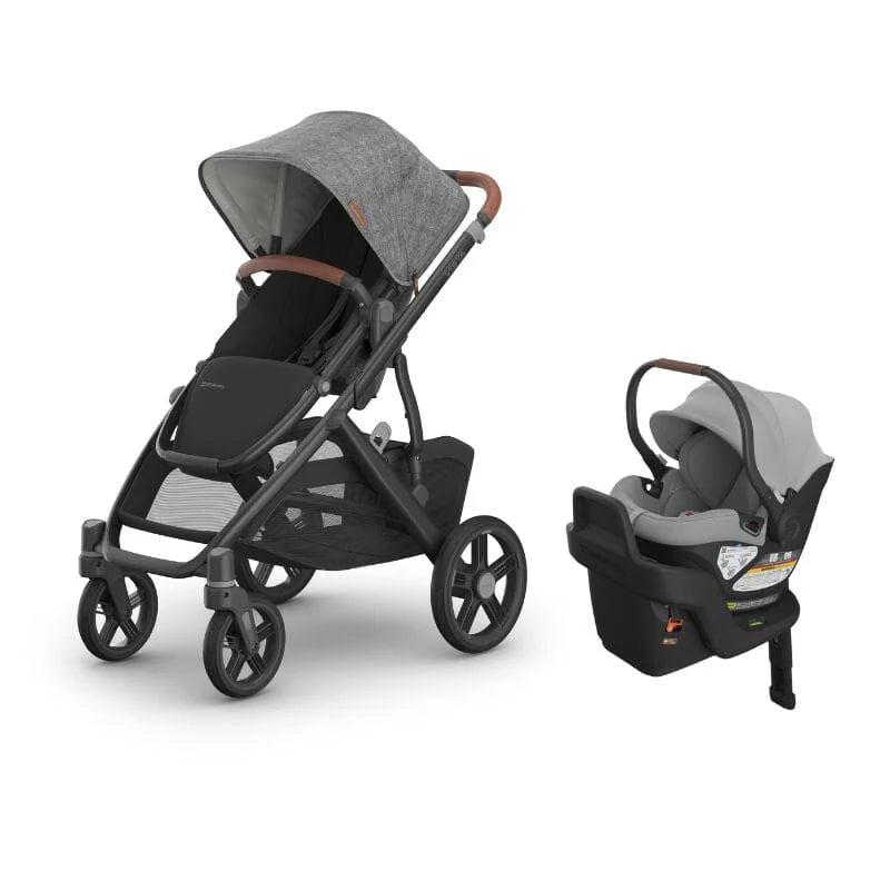 UPPAbaby Vista V3 From Birth Single Travel System (Stroller + Aria Infant Car Seat)- Bambi Baby