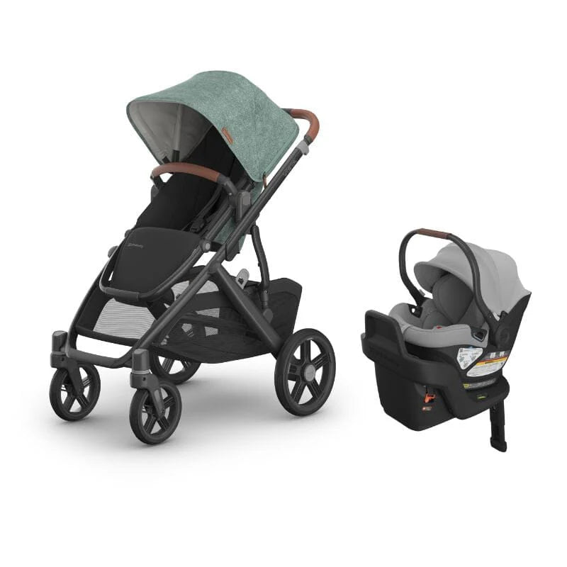 UPPAbaby Vista V3 From Birth Single Travel System (Stroller + Aria Infant Car Seat)- Bambi Baby