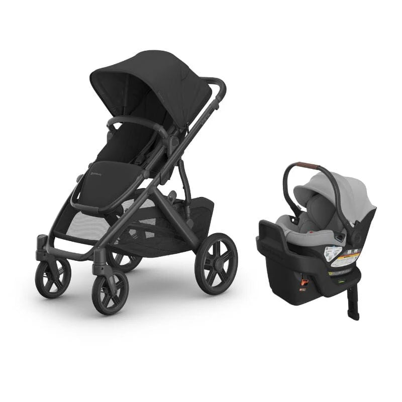 UPPAbaby Vista V3 From Birth Single Travel System (Stroller + Aria Infant Car Seat)- Bambi Baby