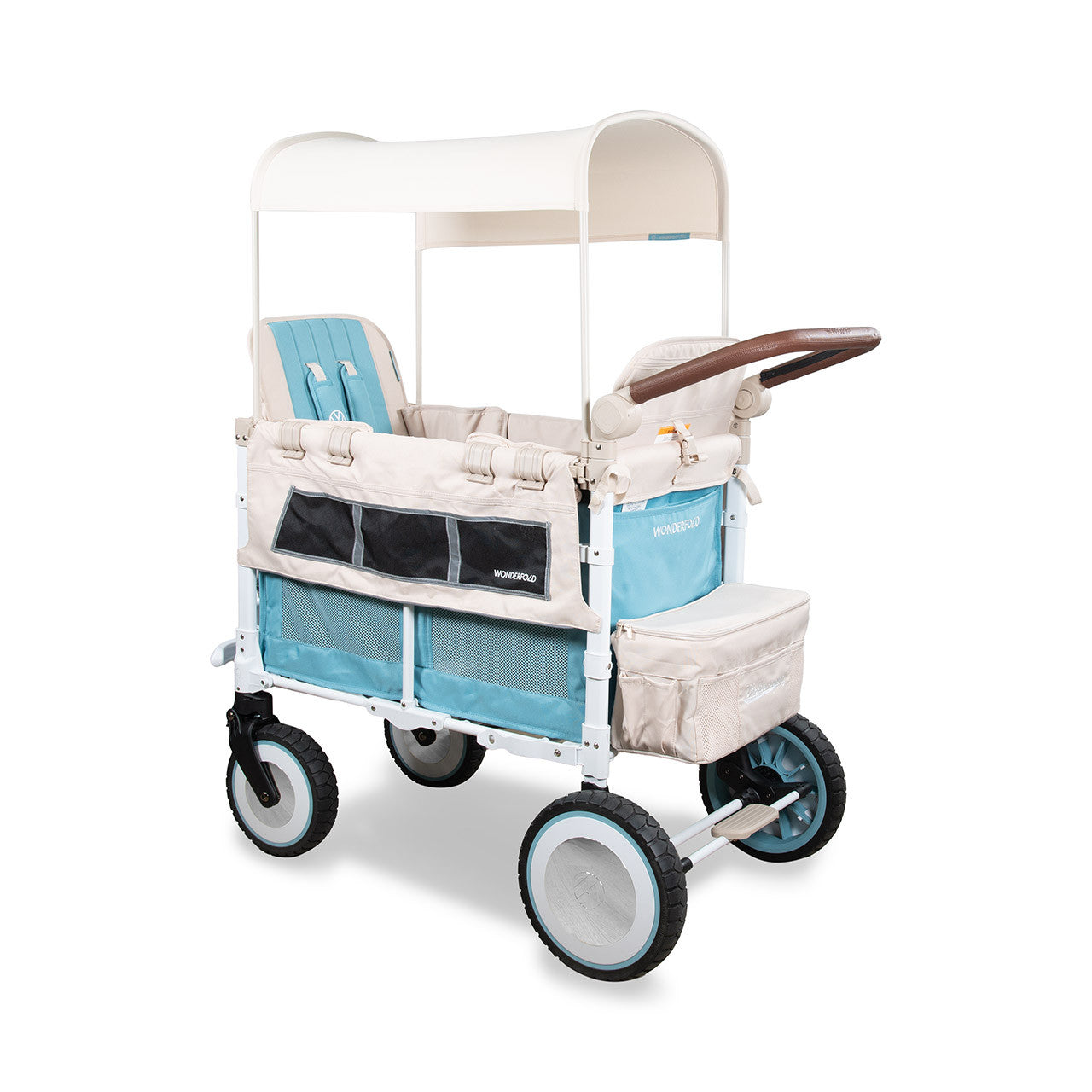 stroller wagon for twins WonderFold VW2 Volkswagen Stroller Wagon Bondi Blue