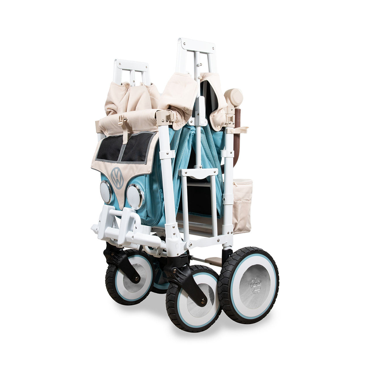 vw bus wagon stroller WonderFold VW2 Volkswagen Stroller Wagon Bondi Blue