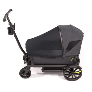 Black Veer Nap System for Cruiser XL - Side View with Canopy | Bambi Baby
