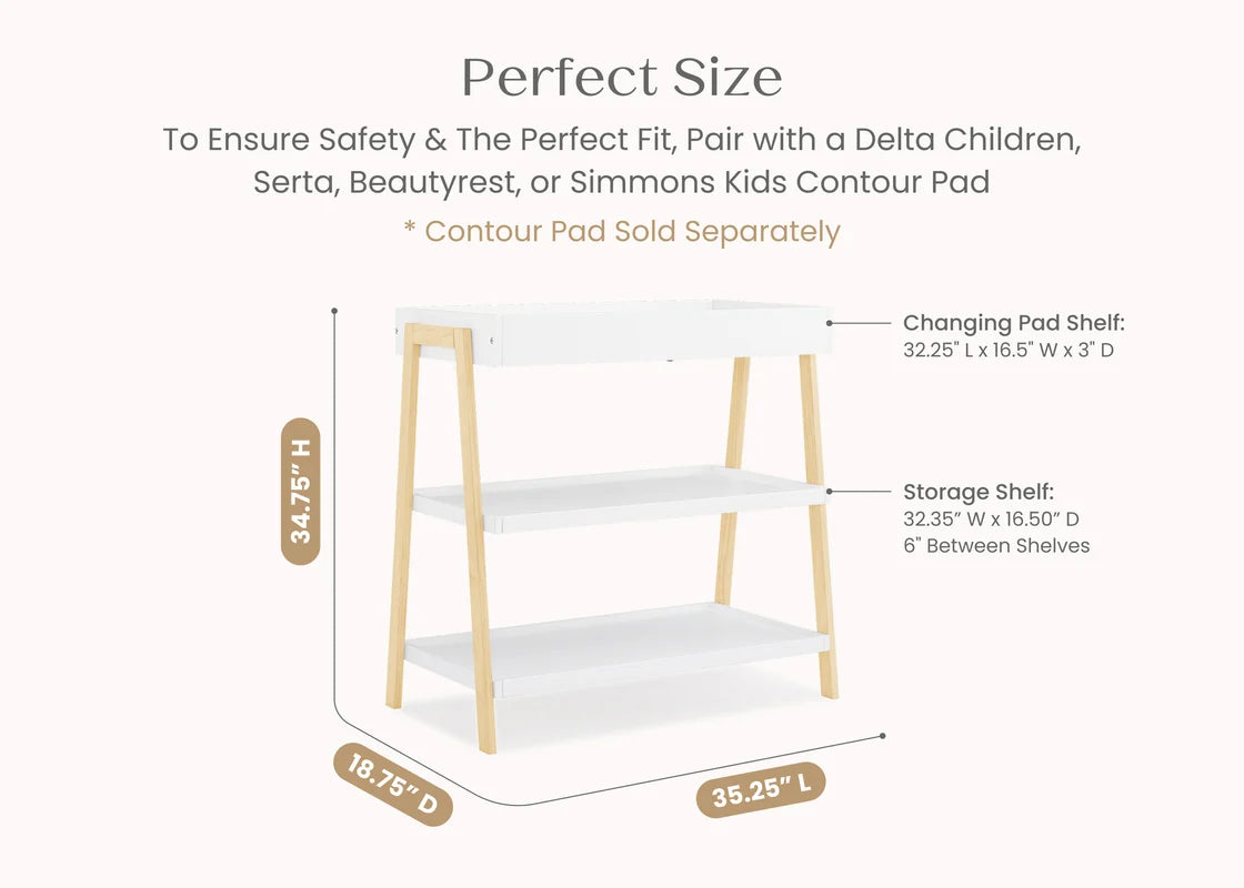 Delta Children Scout Changing Table- Bambi Baby