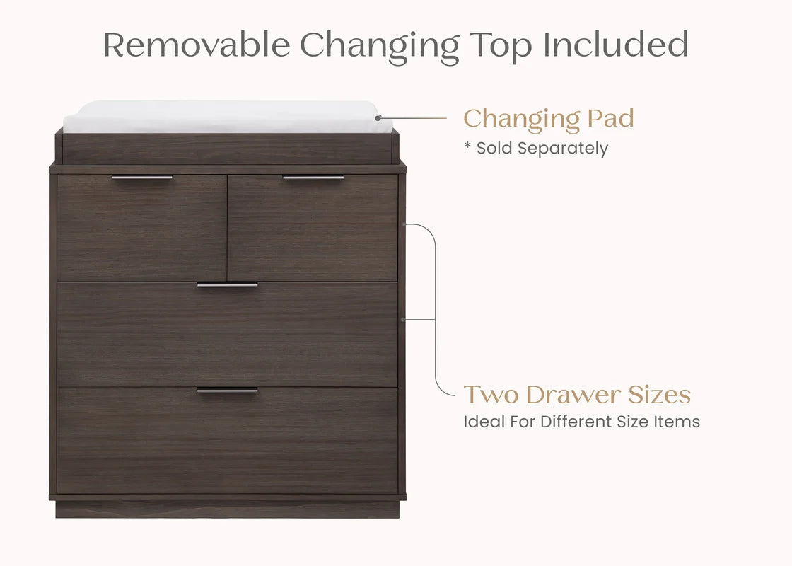 Delta Children Forever 4 Drawer Dresser with Changing Top- Bambi Baby