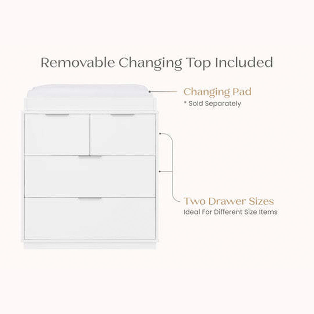 Delta Children Forever 4 Drawer Dresser with Changing Top- Bambi Baby