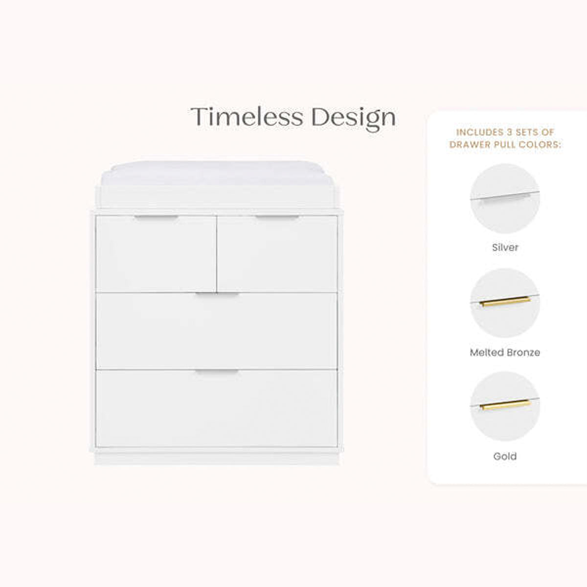 Delta Children Forever 4 Drawer Dresser with Changing Top- Bambi Baby