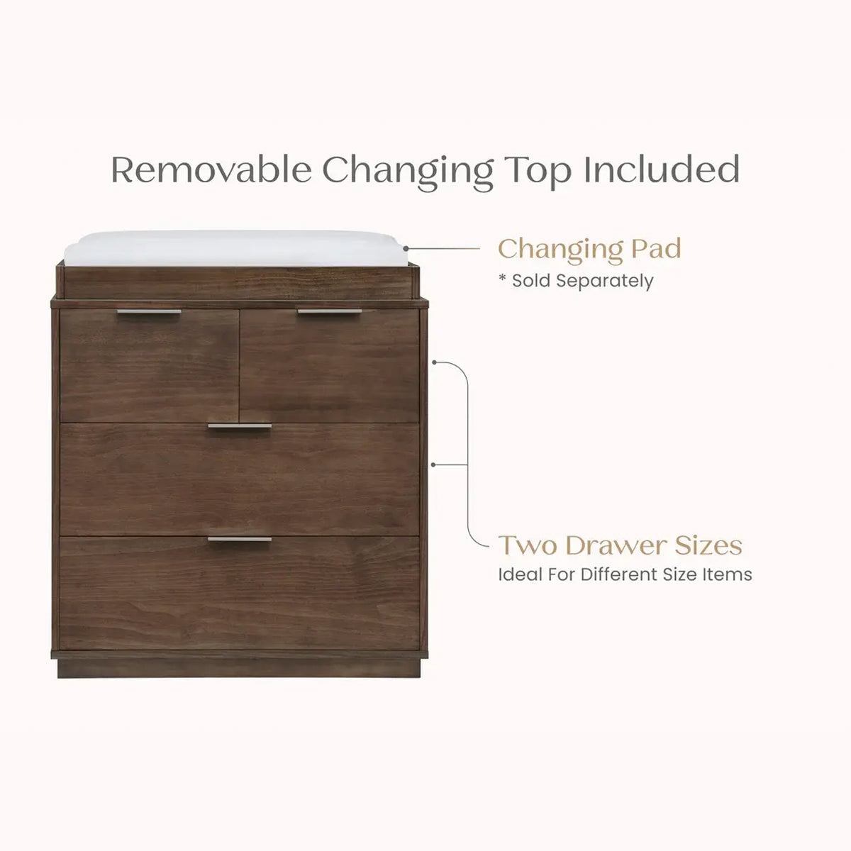 Delta Children Forever 4 Drawer Dresser with Changing Top- Bambi Baby