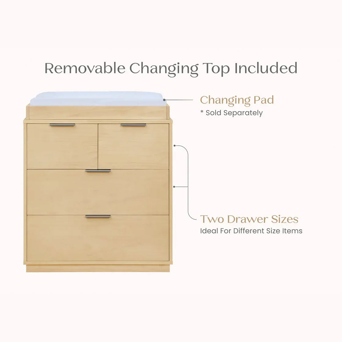 Delta Children Forever 4 Drawer Dresser with Changing Top- Bambi Baby