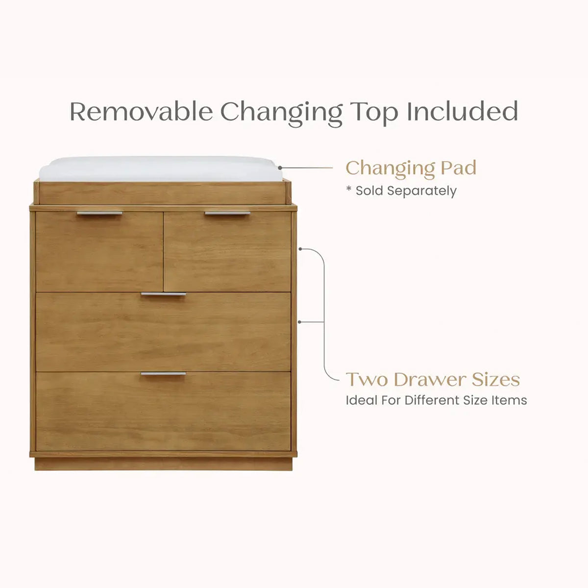 Delta Children Forever 4 Drawer Dresser with Changing Top- Bambi Baby