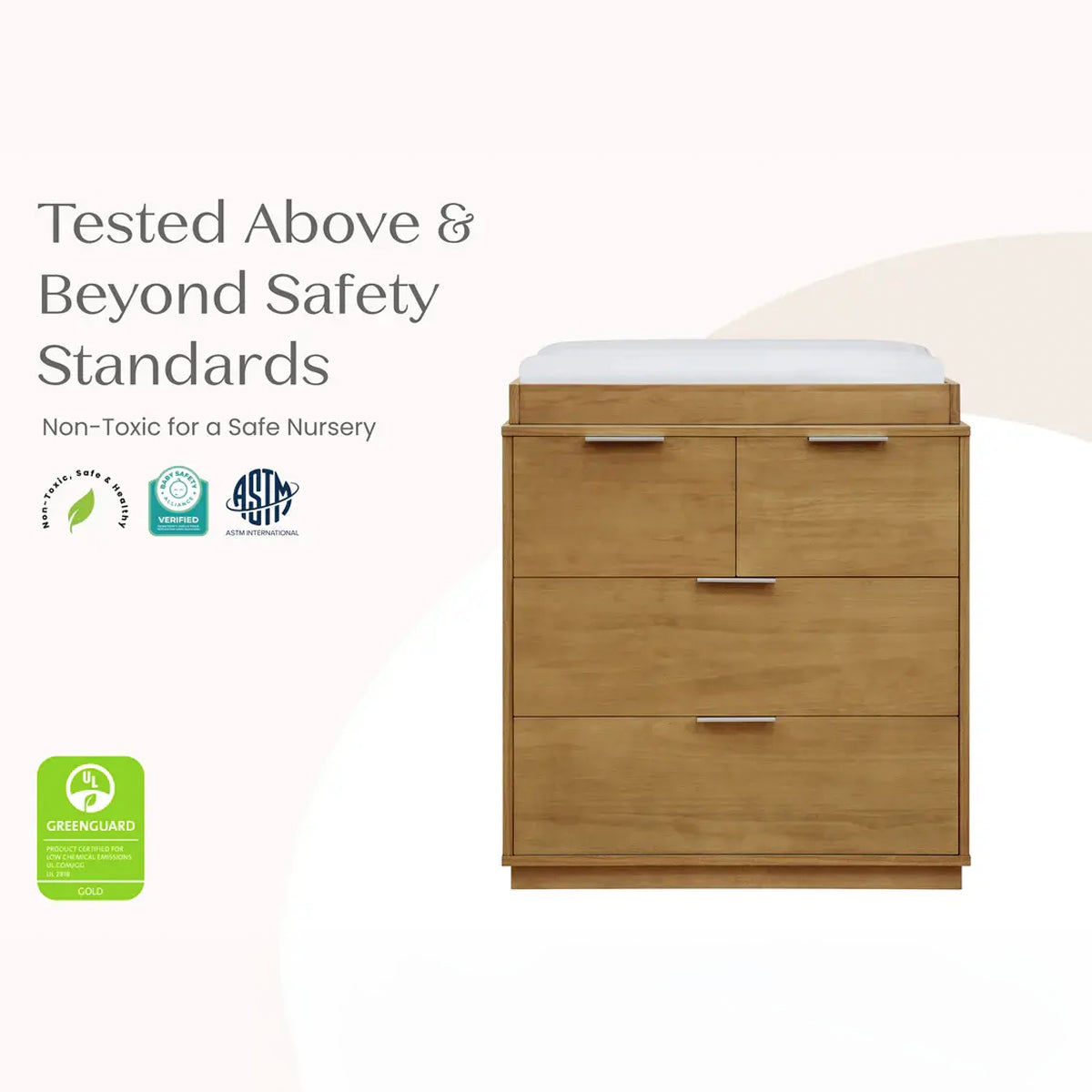 Forever 4 Drawer Dresser with Changing Top and Interlocking Drawers - Naturals Collection Natural Sandstone (1544) Forever 4 Drawer Dresser with Changing Top and Interlocking Drawers - Naturals Collection Natural Sandstone (1544)