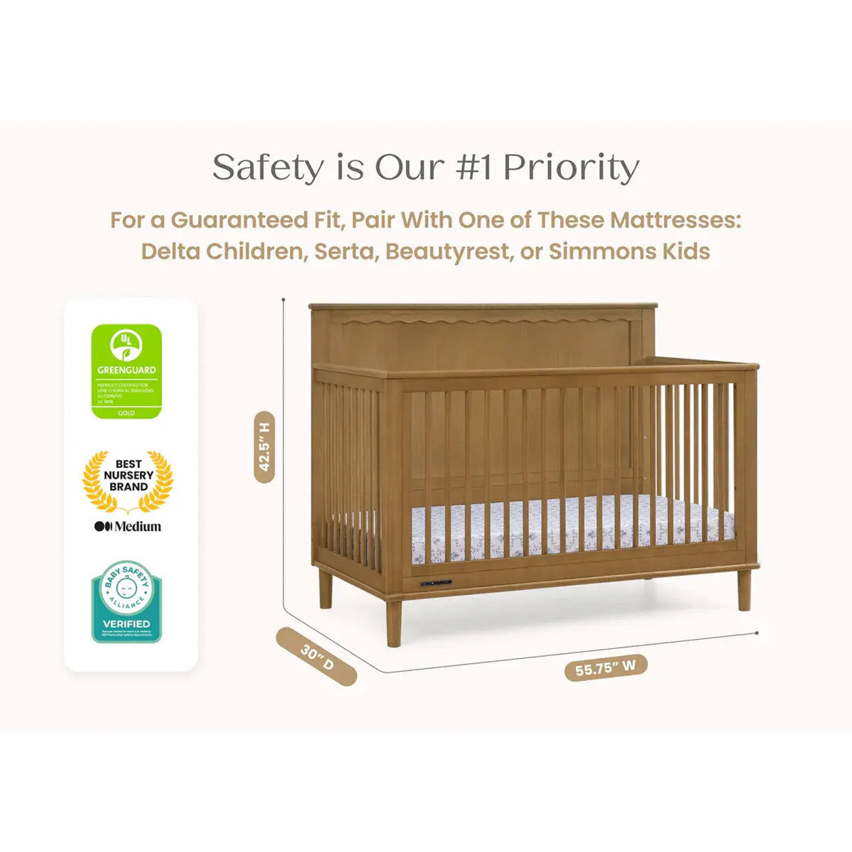 Delta Children Penelope 6-in-1 Convertible Crib – Bambi Baby