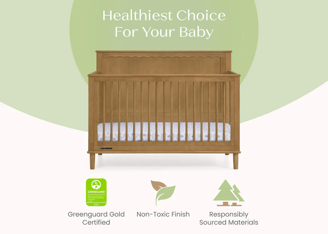 Delta Children Penelope 6-in-1 Convertible Crib- Bambi Baby