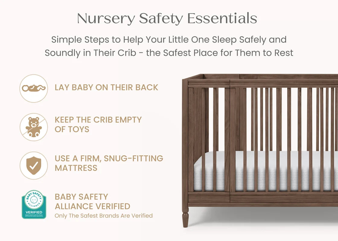 Delta Children Jalen Grow With Me 9-in-1 Convertible Bassinet to Crib- Bambi Baby