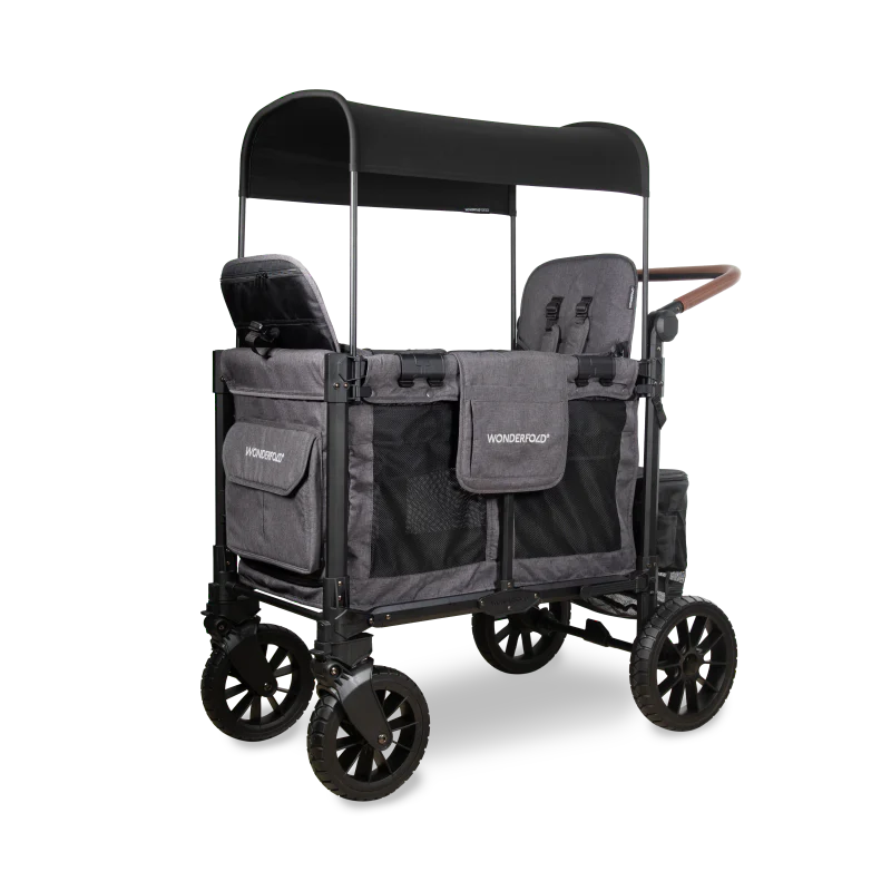 WonderFold W2 Luxe Pro Double Seater Stroller Wagon- Bambi Baby