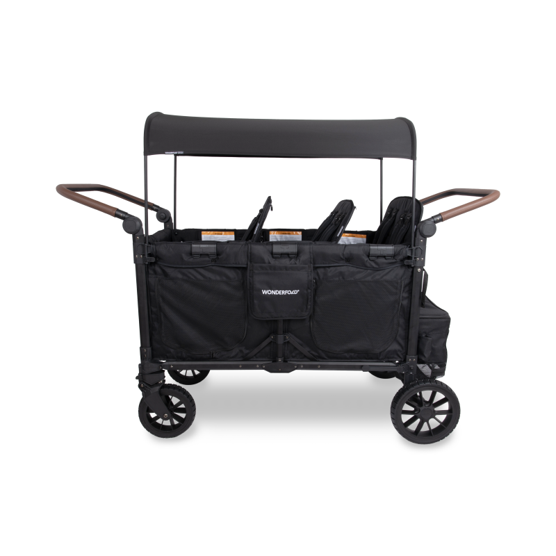 WonderFold W6 Luxe Pro Stroller Wagon - Black- Bambi Baby