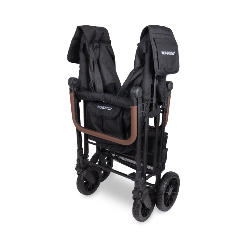 WonderFold W6 Luxe Pro Stroller Wagon - Black- Bambi Baby