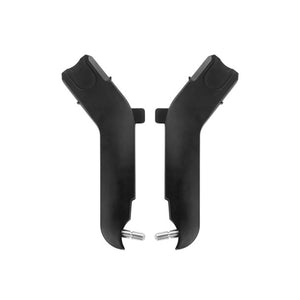 Black Plastic Silver Cross Jet 5 Car Seat Adapters - Front View | Bambi Baby