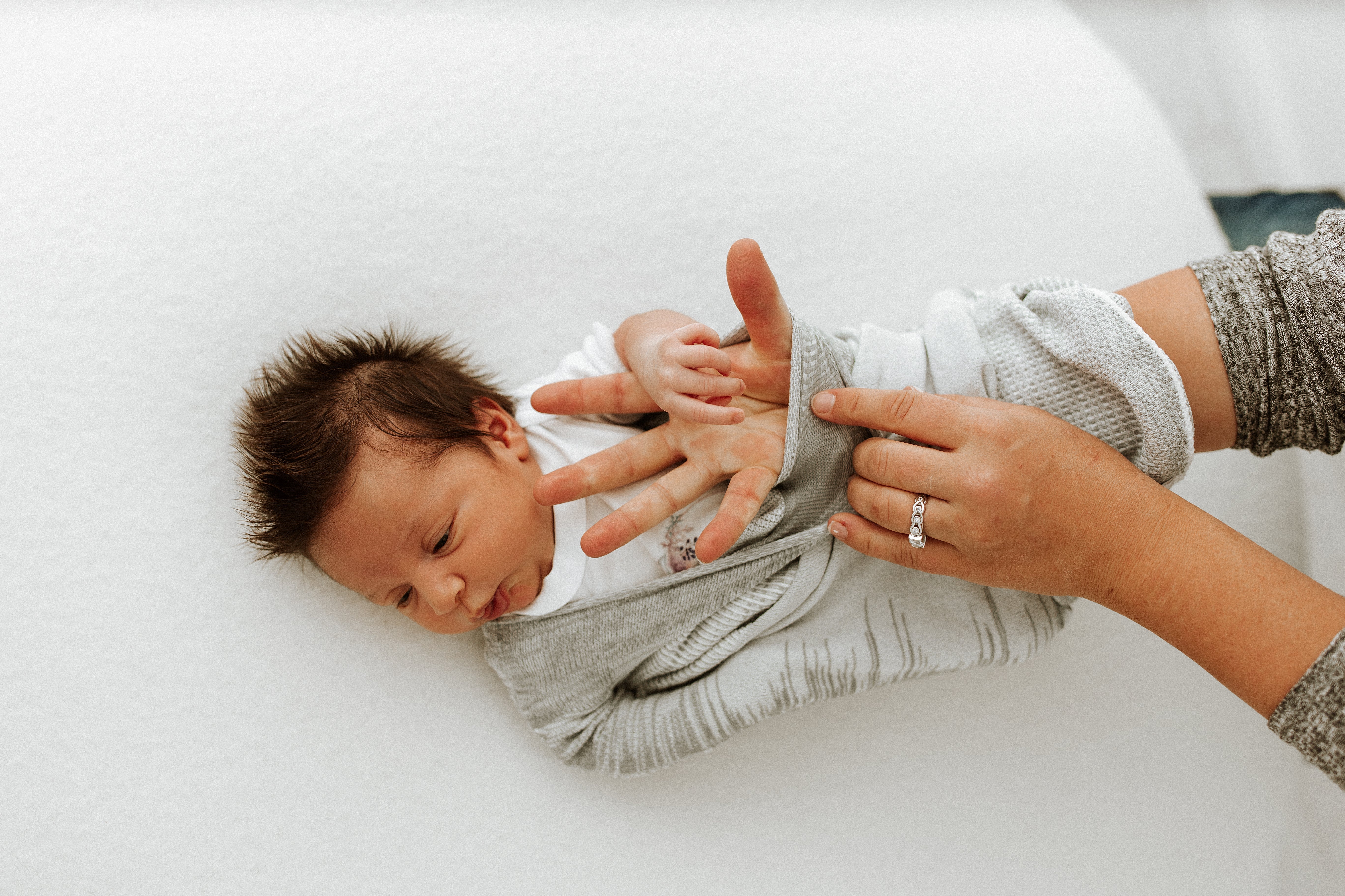 Swaddelini Grey Swaddle Sleep Sack- Bambi Baby