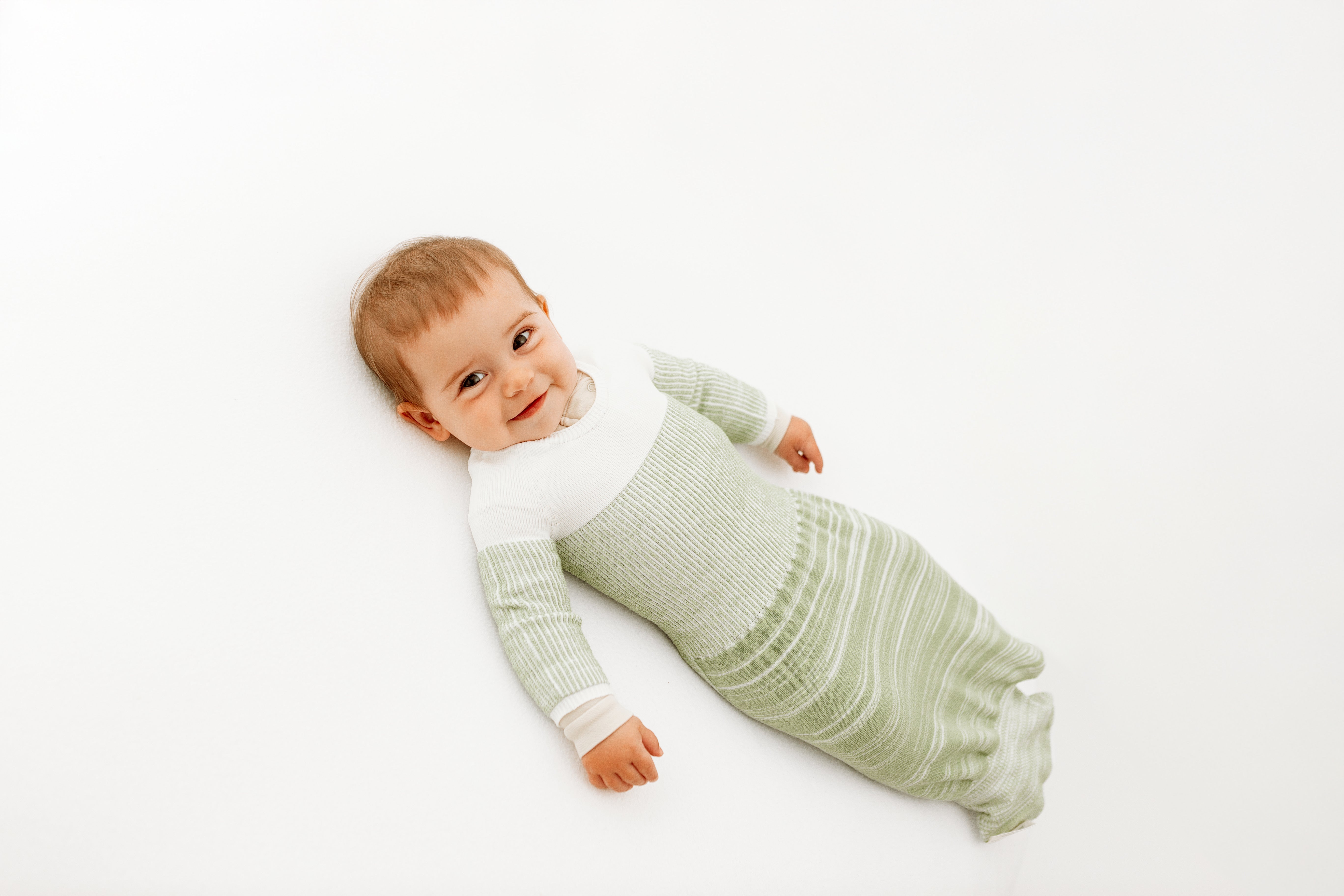 Swaddelini Bamboo Blend Mint Arms Out™ Long Sleeve Sleep Sack- Bambi Baby