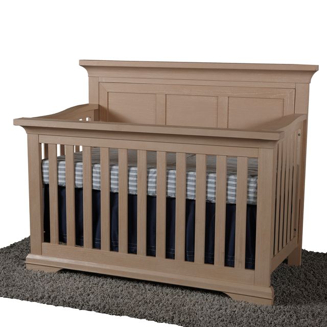 Pali Genova Convertible Crib With Varese Wood Panel 3 Squares- Bambi Baby