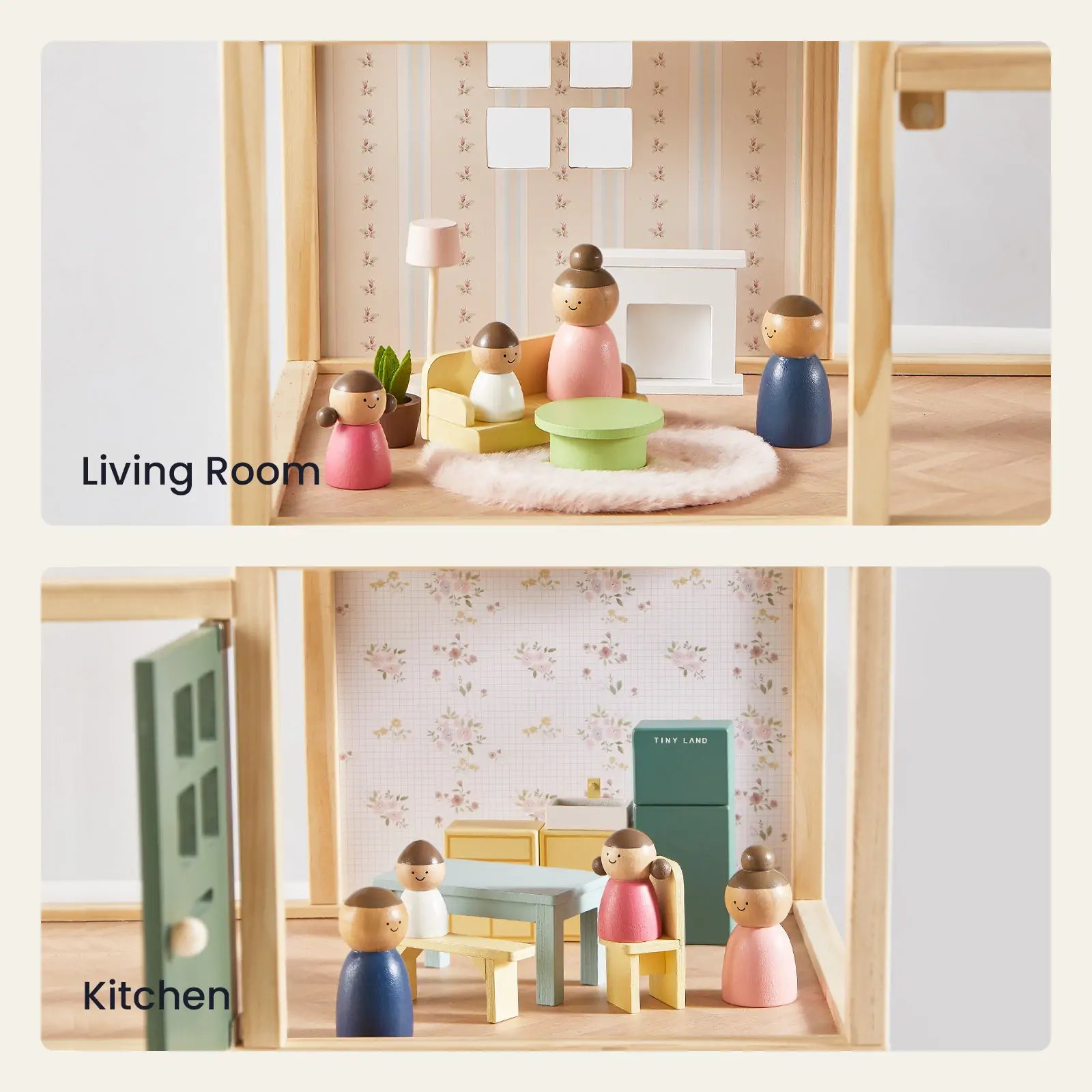 Tiny Land® Sweetwood Evergreen Dollhouse without Dolls- Bambi Baby