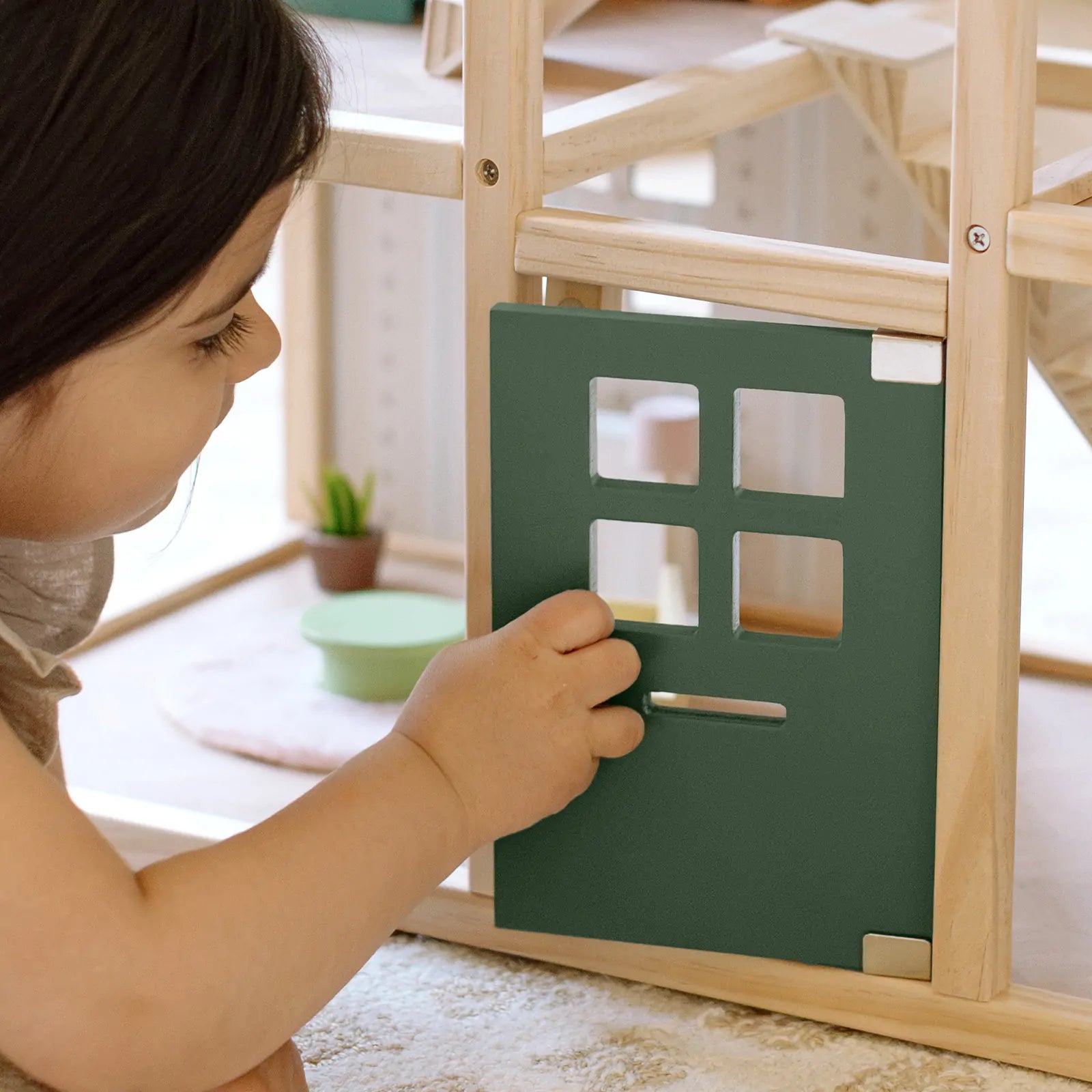 Tiny Land® Sweetwood Evergreen Dollhouse without Dolls- Bambi Baby