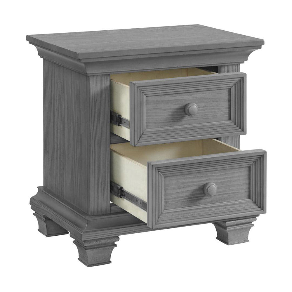 Oxford Baby Weston 2 Dr. Nightstand Dusk Gray- Bambi Baby