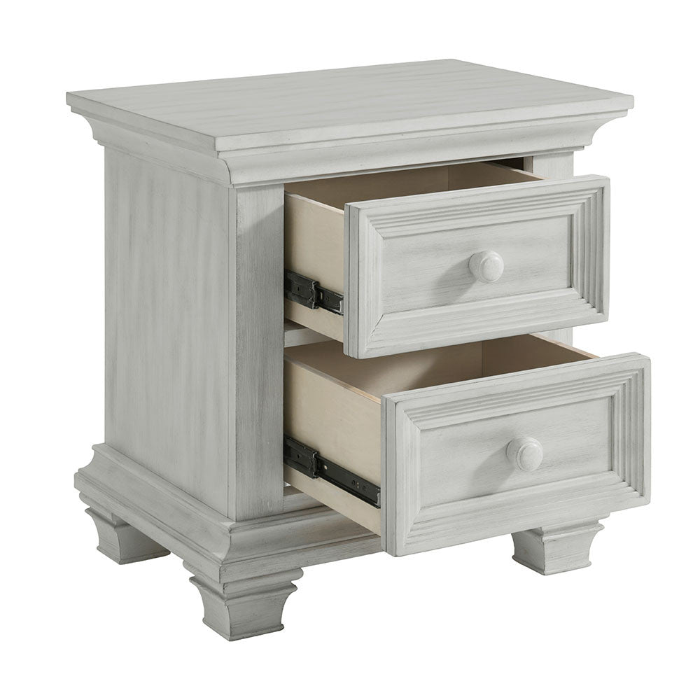 Oxford Weston 2 Dr. Nightstand Vintage White- Bambi Baby