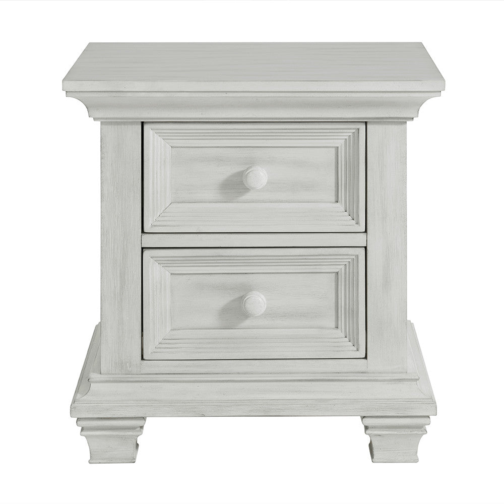 Oxford Weston 2 Dr. Nightstand Vintage White- Bambi Baby