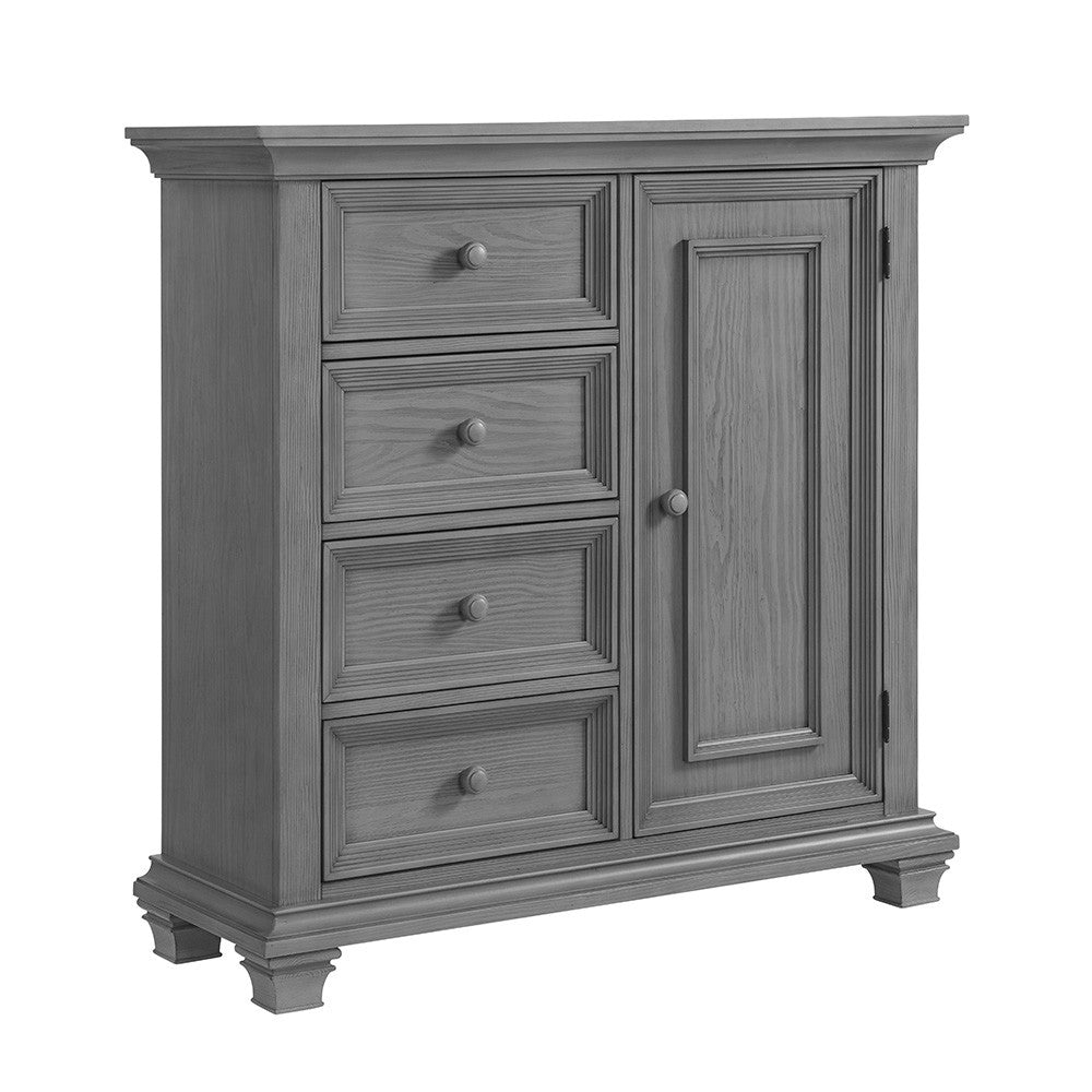 Oxford Weston 2 Piece Nursery Set - Convertible Crib + & Chifferobe in Dusk Gray- Bambi Baby