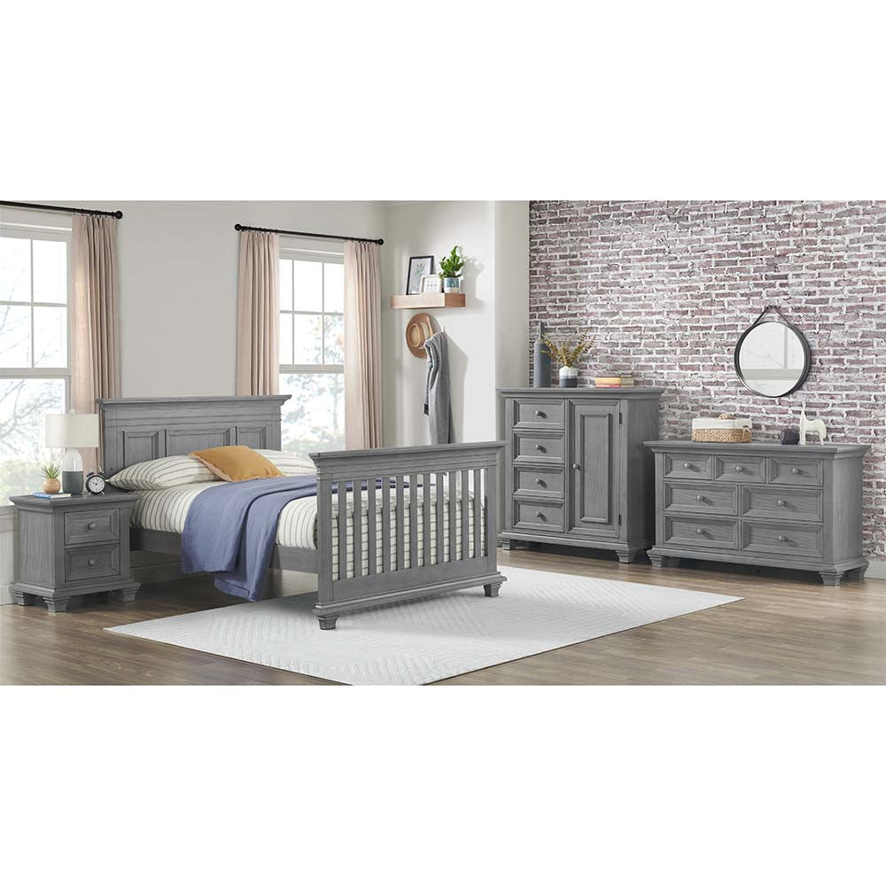 Oxford Baby Weston 2 Dr. Nightstand Dusk Gray- Bambi Baby