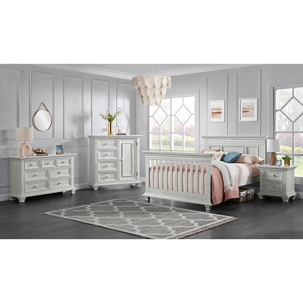 Oxford Weston Full Bed Conversion Kit Vintage White- Bambi Baby